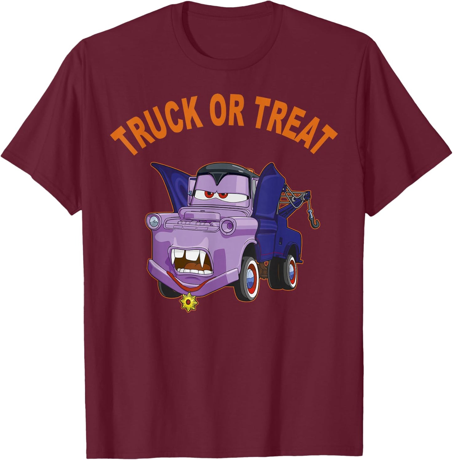 Disney Pixar Cars 2 Mater Vampire Halloween T-Shirt - T-Shirt | Maroon