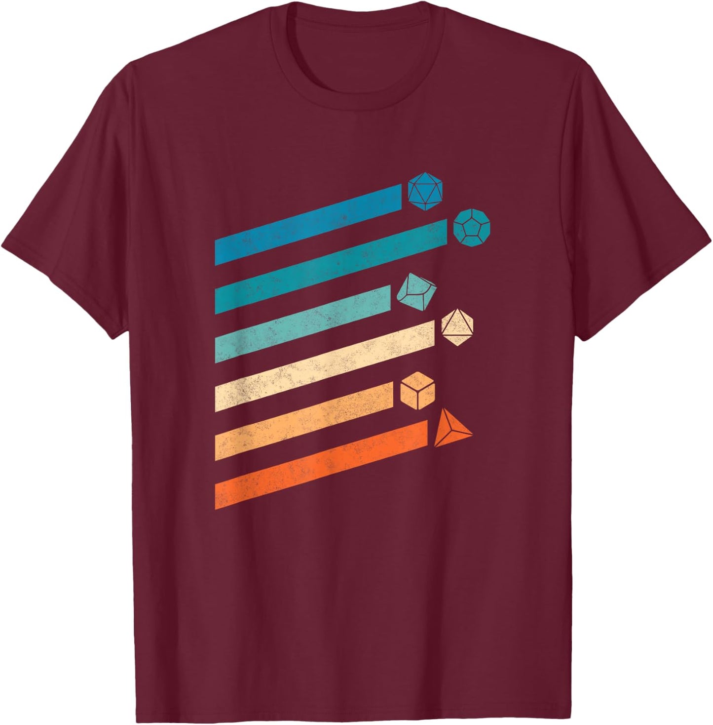Tabletop RPG GM Game vintage D20 Dice shirt T-Shirt - T-Shirt | Maroon