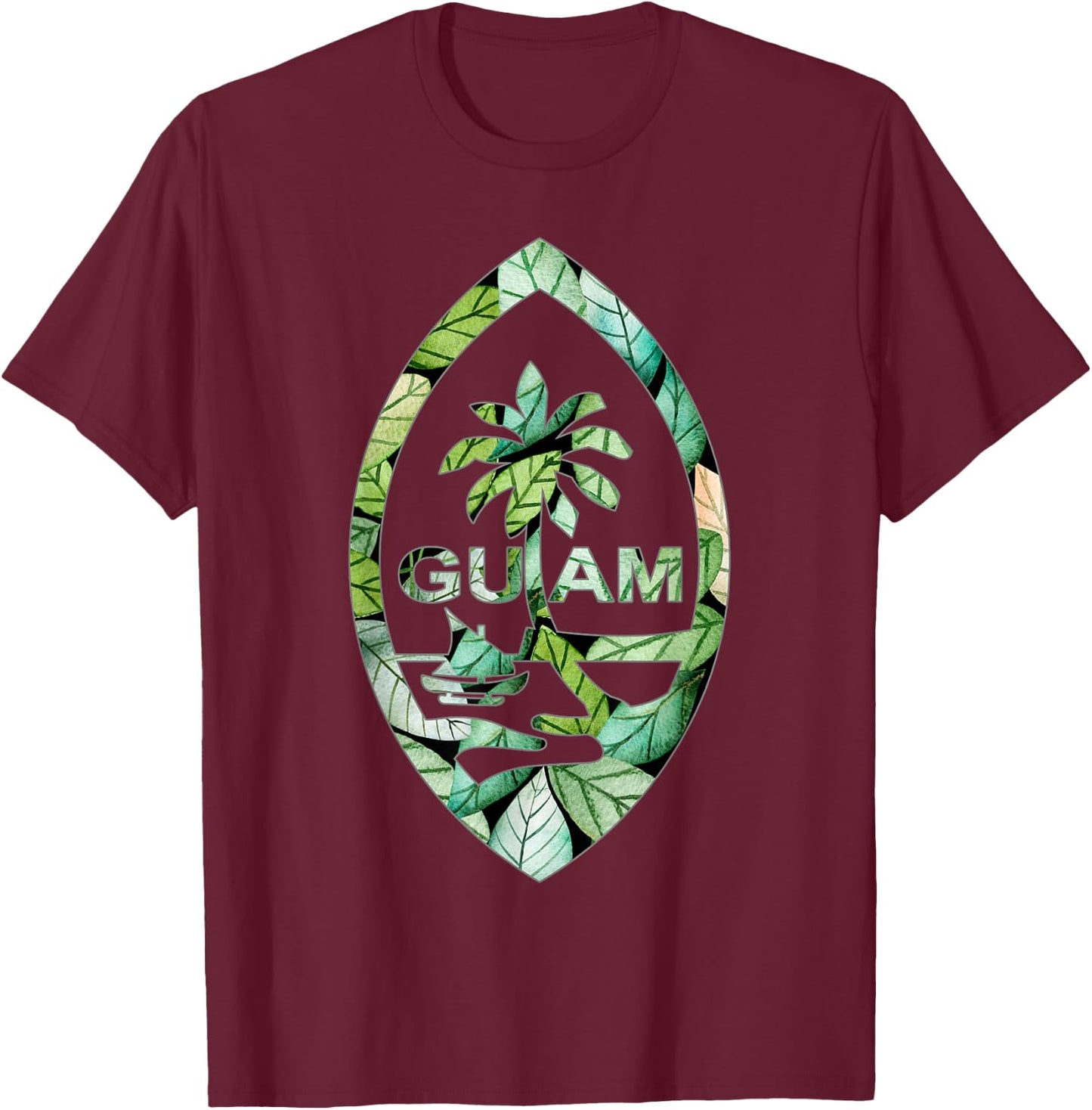 Guam Seal Jungle Style Shirt T-Shirt - T-Shirt | Maroon
