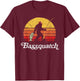 Bigfoot UFO Believer 2001 Bassquatch! Funny Bigfoot Fishing Adults Kids Retro Black Medium T-Shirt - T-Shirt | Maroon