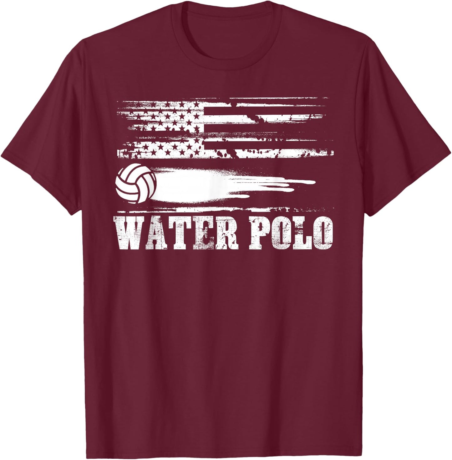 Water Polo Shirt | Cute Team Aquatic Sport USA Gift T-Shirt - T-Shirt | Maroon