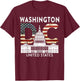 Washington State Capitol Hill Souvenir Gift Washington DC T-Shirt - T-Shirt | Maroon