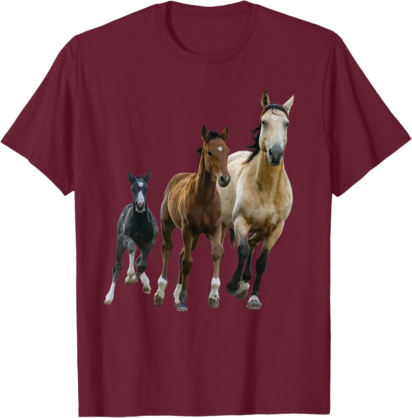 I love Horses T-Shirt - T-Shirt | Maroon
