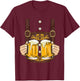 Lederhosen Costume Shirt Oktoberfest Men Cheers Beer Mug T-Shirt - T-Shirt | Maroon