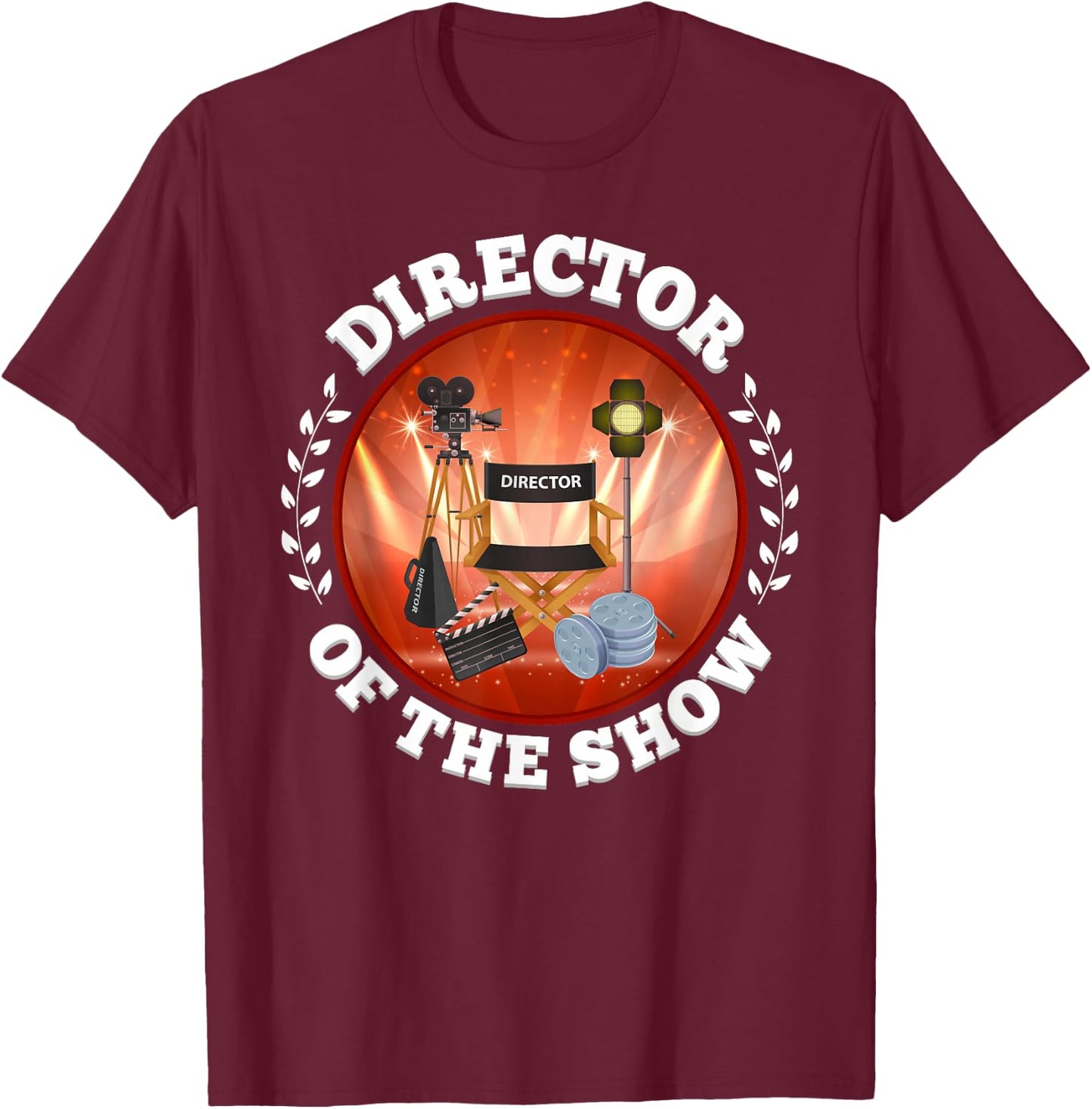 Movie Party Shirt - Movie Night Shirt - Director T-Shirt - T-Shirt | Maroon