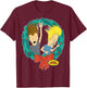 Beavis and Butt-Head Rock And Roll Wreath Christmas T-Shirt - T-Shirt | Maroon