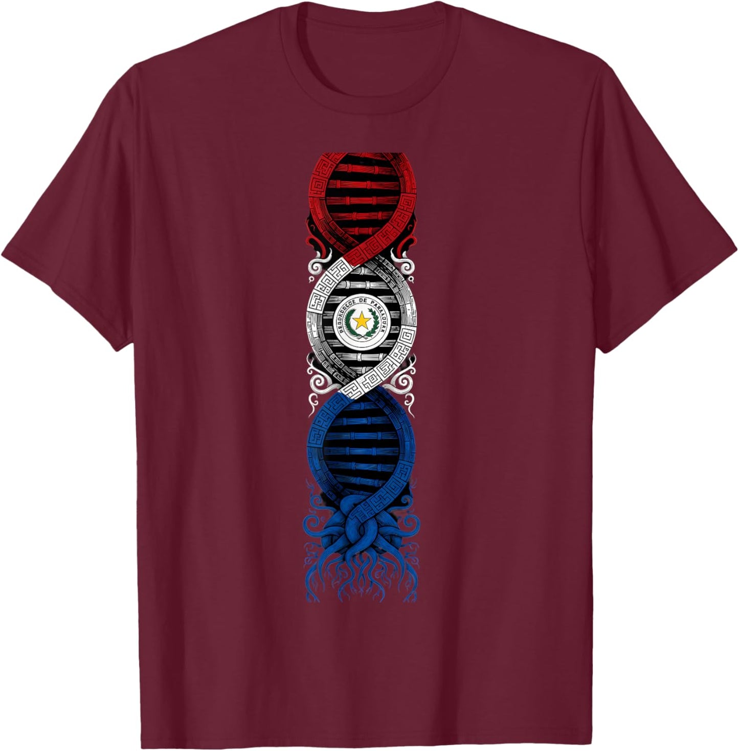 Paraguay Flag Paraguayan Roots T-Shirt - T-Shirt | Maroon