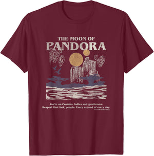 Avatar The Moon Of Pandora Vintage Travel Landscape T-Shirt - T-Shirt | Maroon