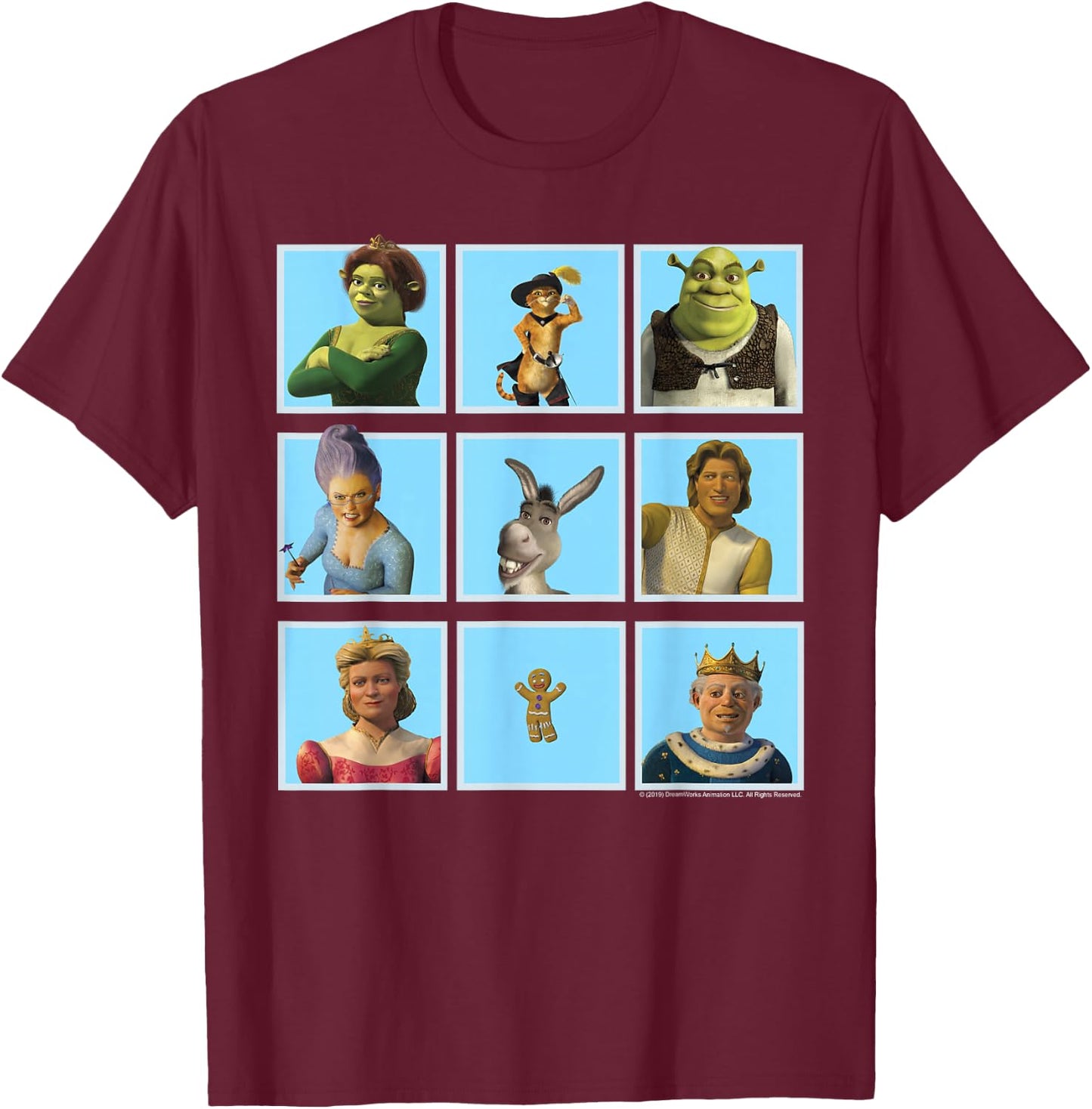 Shrek 2 This is The Story of A Fairy Tale Family T-Shirt - T-Shirt | Maroon