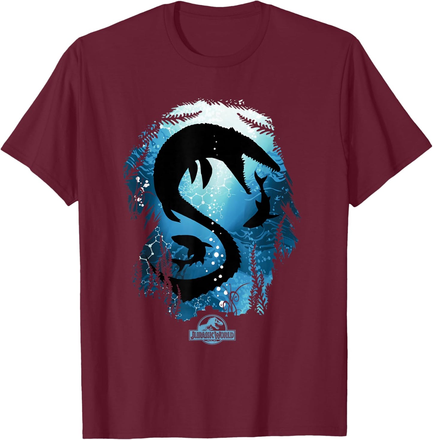 Jurassic World Mosasaurus T-Shirt - T-Shirt | Maroon