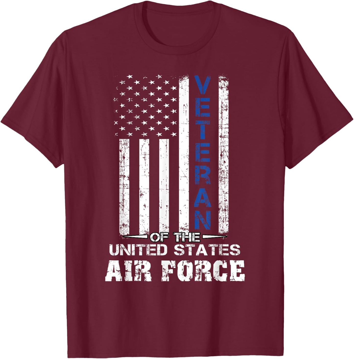 Veteran of The United States US Air Force USAF T-Shirt - T-Shirt | Maroon