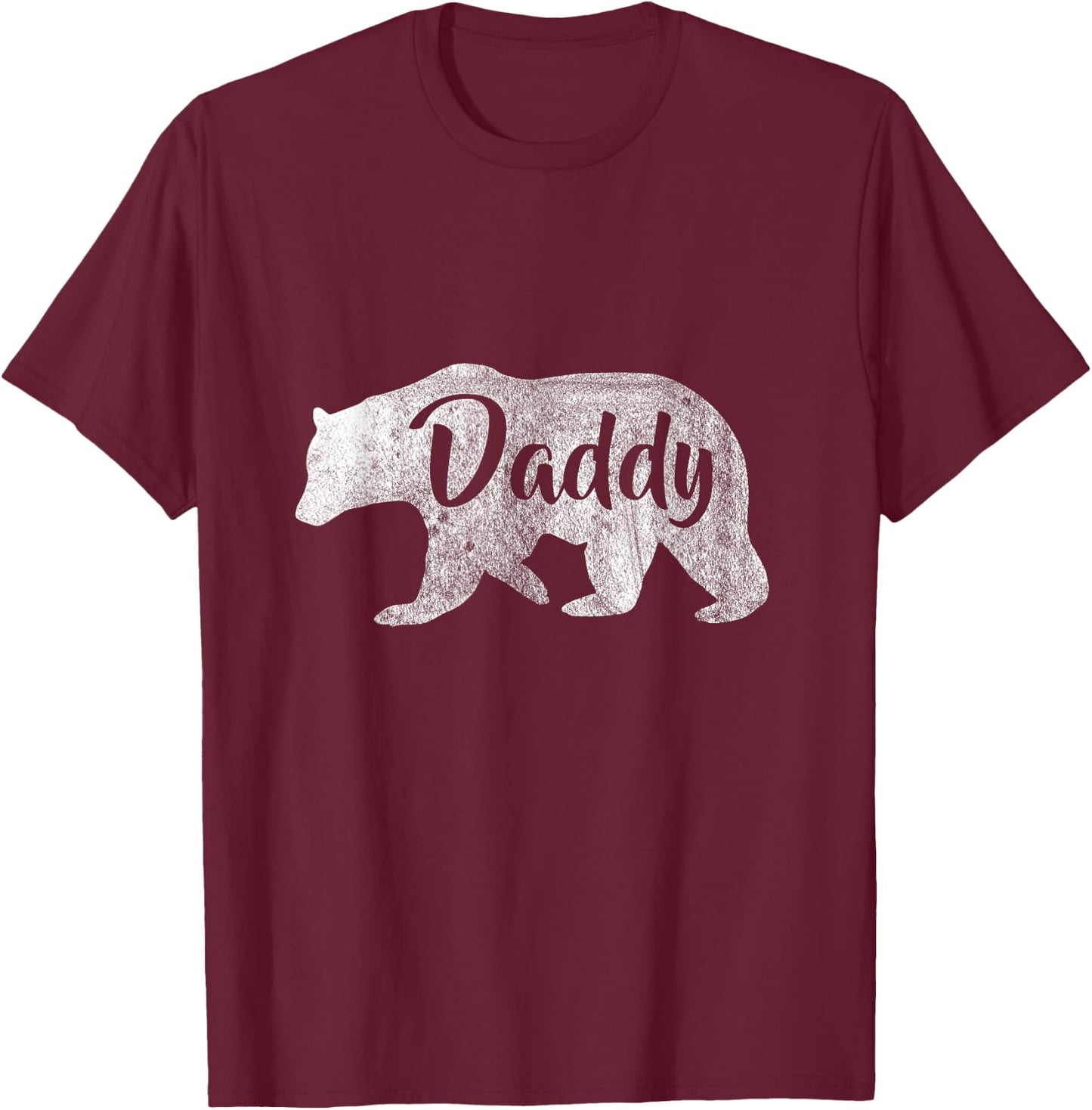 Men's Daddy Bear Awesome Camping T-Shirt - T-Shirt | Maroon
