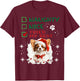 Cute Papillon dog Dog Christmas Naughty Nice Tried my Best T-Shirt - T-Shirt | Maroon
