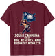 South Carolina Monkey Escape - Funny Runaway Money SC T-Shirt - T-Shirt | Maroon