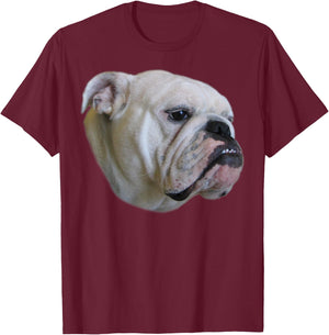 Bulldog Face T-Shirt - T-Shirt | Maroon