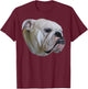 Bulldog Face T-Shirt - T-Shirt | Maroon
