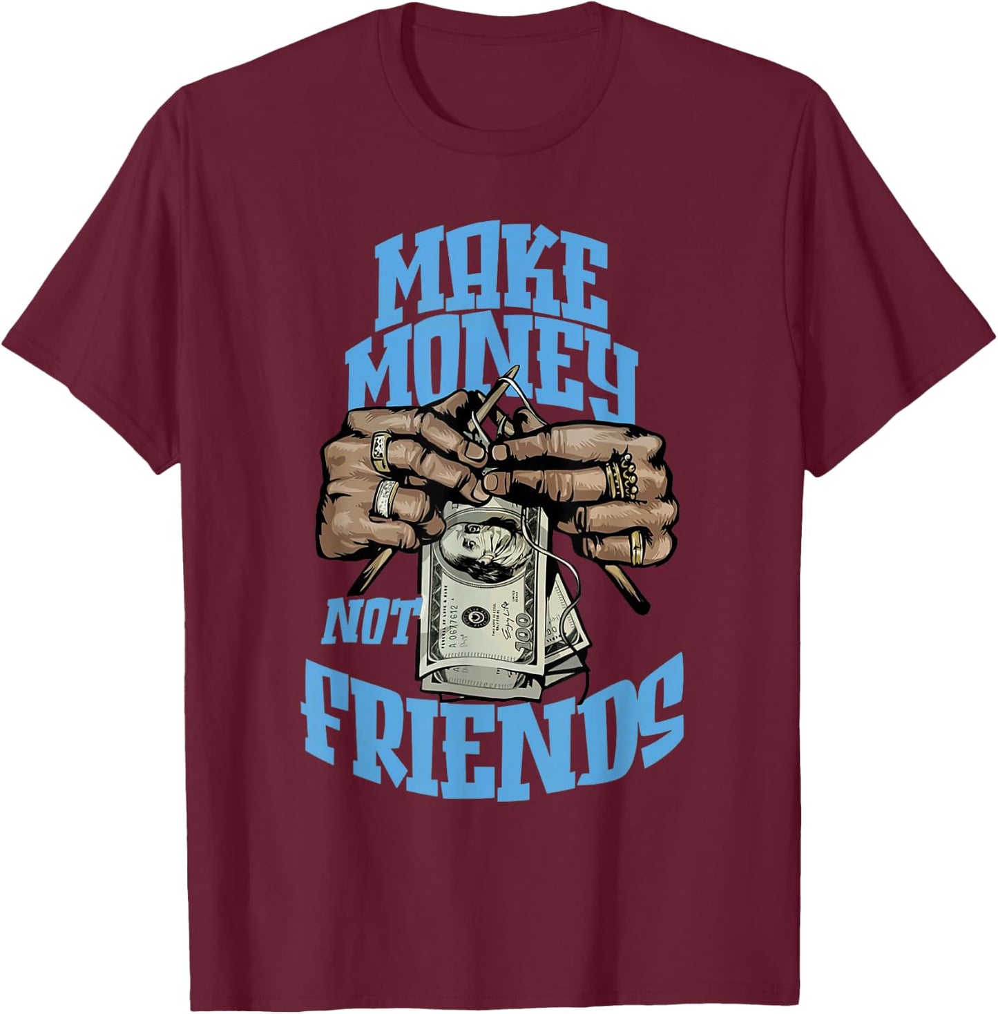 University Blue Black White Match T-Shirt - T-Shirt | Maroon