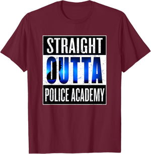 Police Academy Shirt Police Officer Graduation Gift T-Shirt - T-Shirt | Maroon