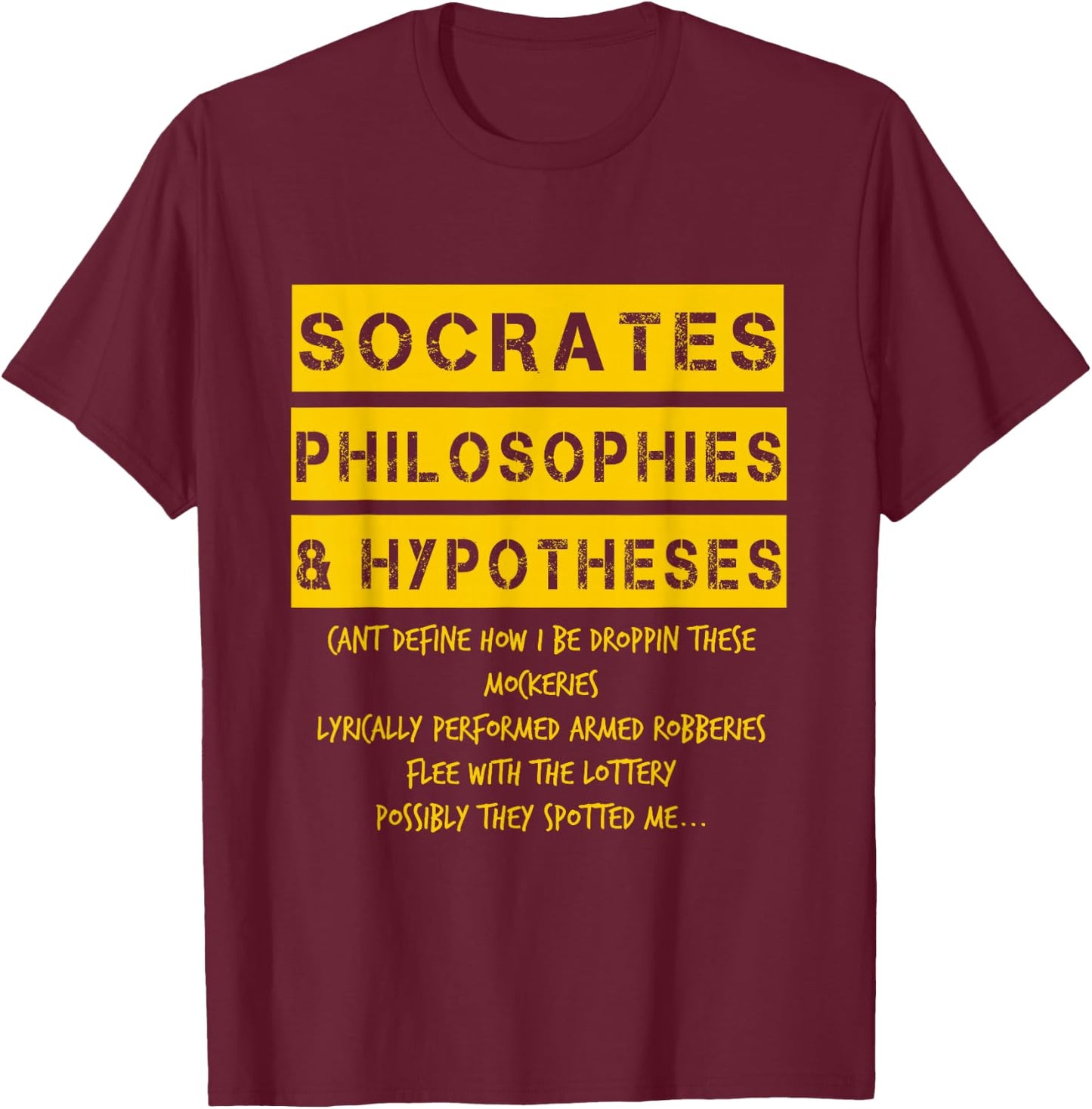 Classic Golden Era 90s Hip-Hop Rap Music Quote T-Shirt - T-Shirt | Maroon