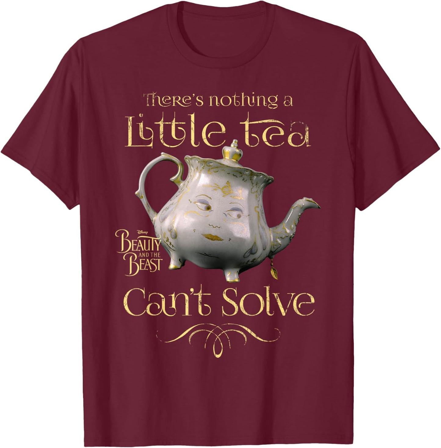 Disney Beauty & The Beast Mrs. Potts Tea Fix Graphic T-Shirt - T-Shirt | Maroon