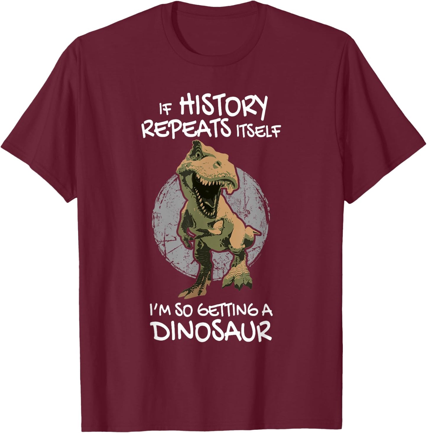 Future Paleontologist Dino Humor Paleontology T-Rex Gift T-Shirt - T-Shirt | Maroon