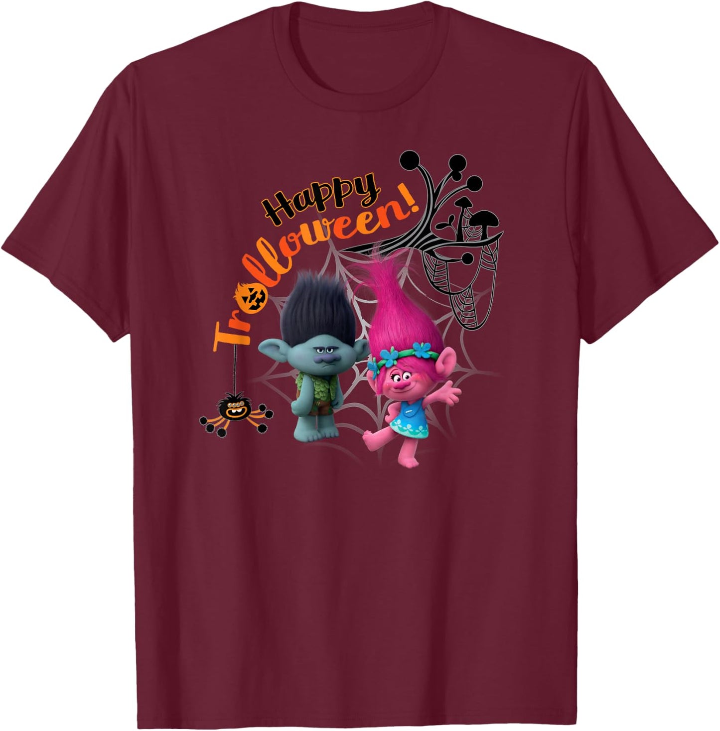 DreamWorks Trolls Happy Halloween T-Shirt - T-Shirt | Maroon