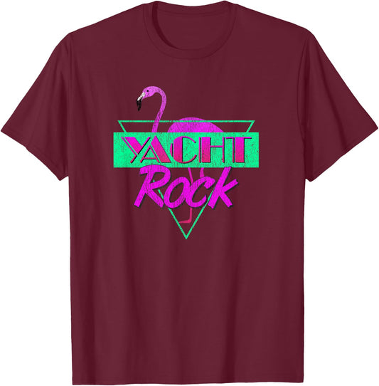 Yacht Rock Party Boat Drinking 80s Faded T-Shirt - T-Shirt | Maroon