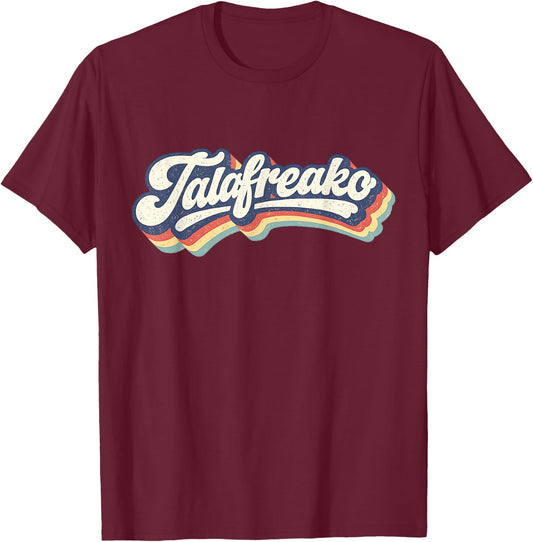 TALAFREAKO Retro Vintage Support Red Bar T-Shirt - T-Shirt | Maroon