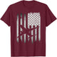 Airplane USA American Flag 4th of July Patriotic Plane Gift T-Shirt - T-Shirt | Maroon