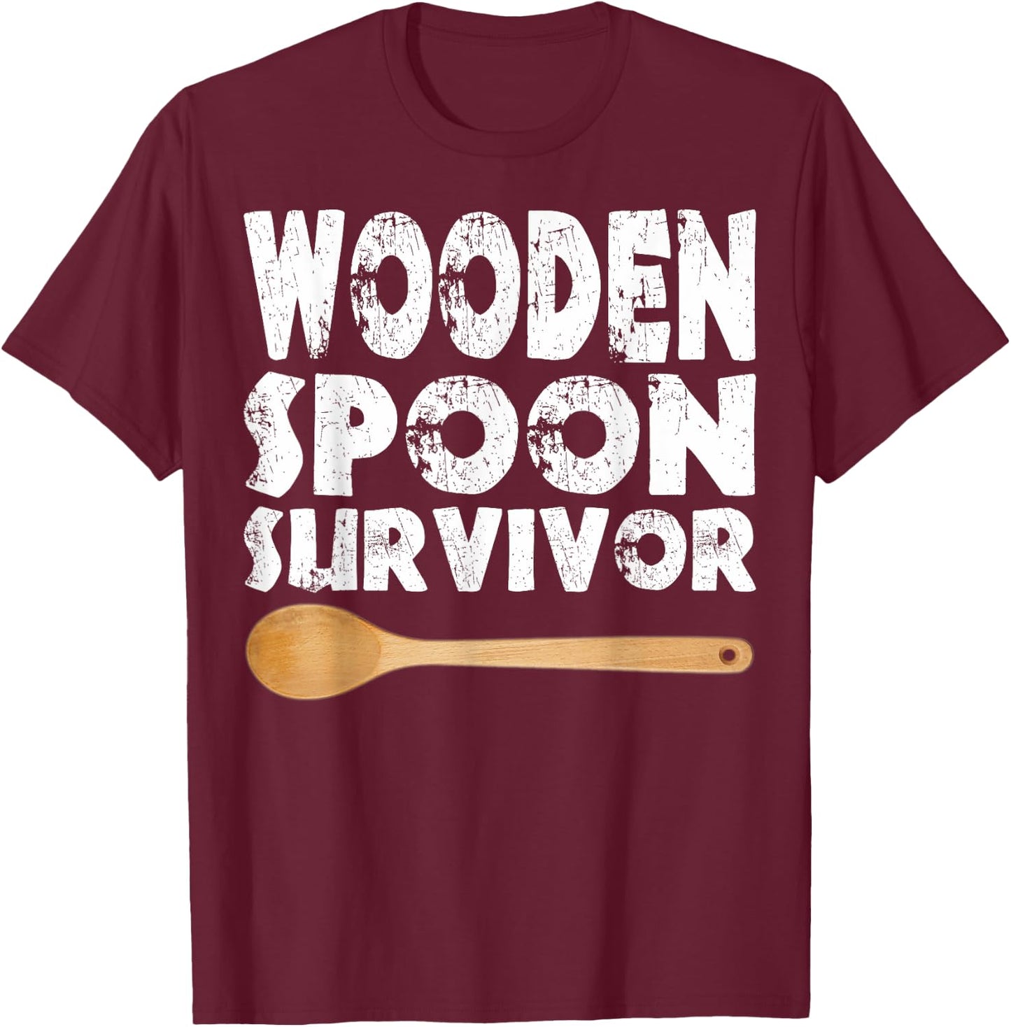 Wooden Spoon Survivor T-Shirt - T-Shirt | Maroon