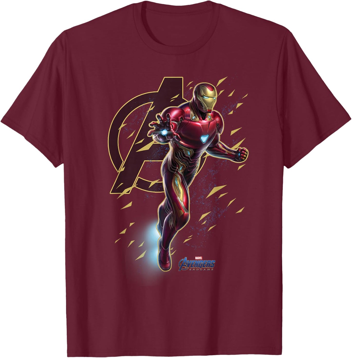 Marvel Avengers Endgame Iron Man Action Pose Graphic T-Shirt - T-Shirt | Maroon