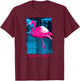 Miami Vice Original Pink Flamingo T-Shirt - T-Shirt | Maroon
