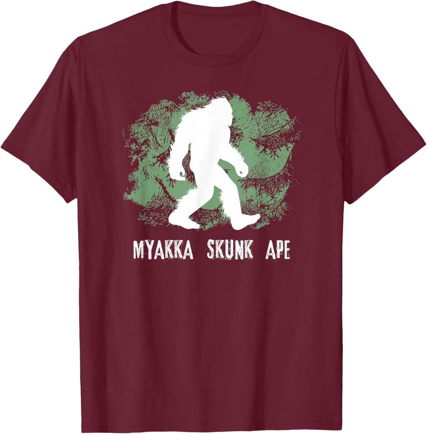 Myakka Skunk Ape Bigfoot Shirt, Swamp Sasquatch Gift T-Shirt - T-Shirt | Maroon