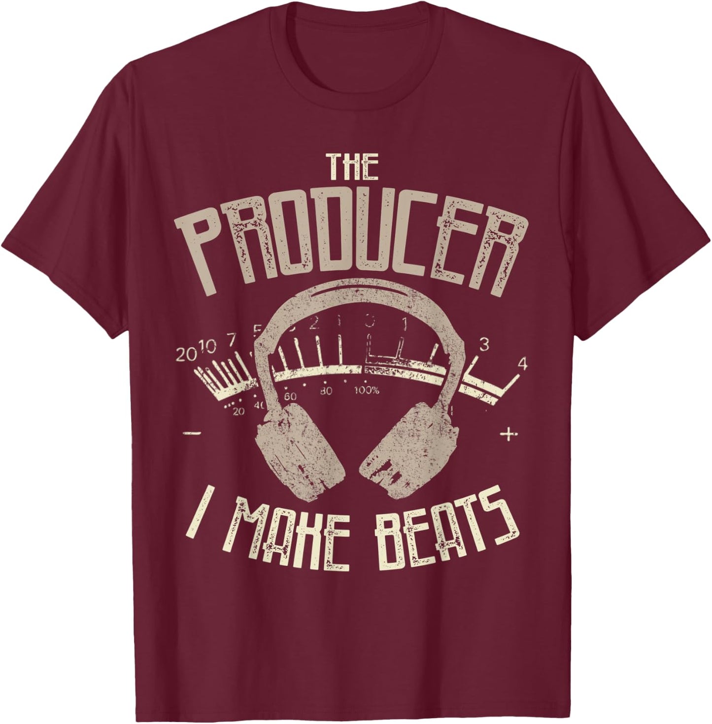 Dj funny Gift - I make beats the Producer T-Shirt - T-Shirt | Maroon