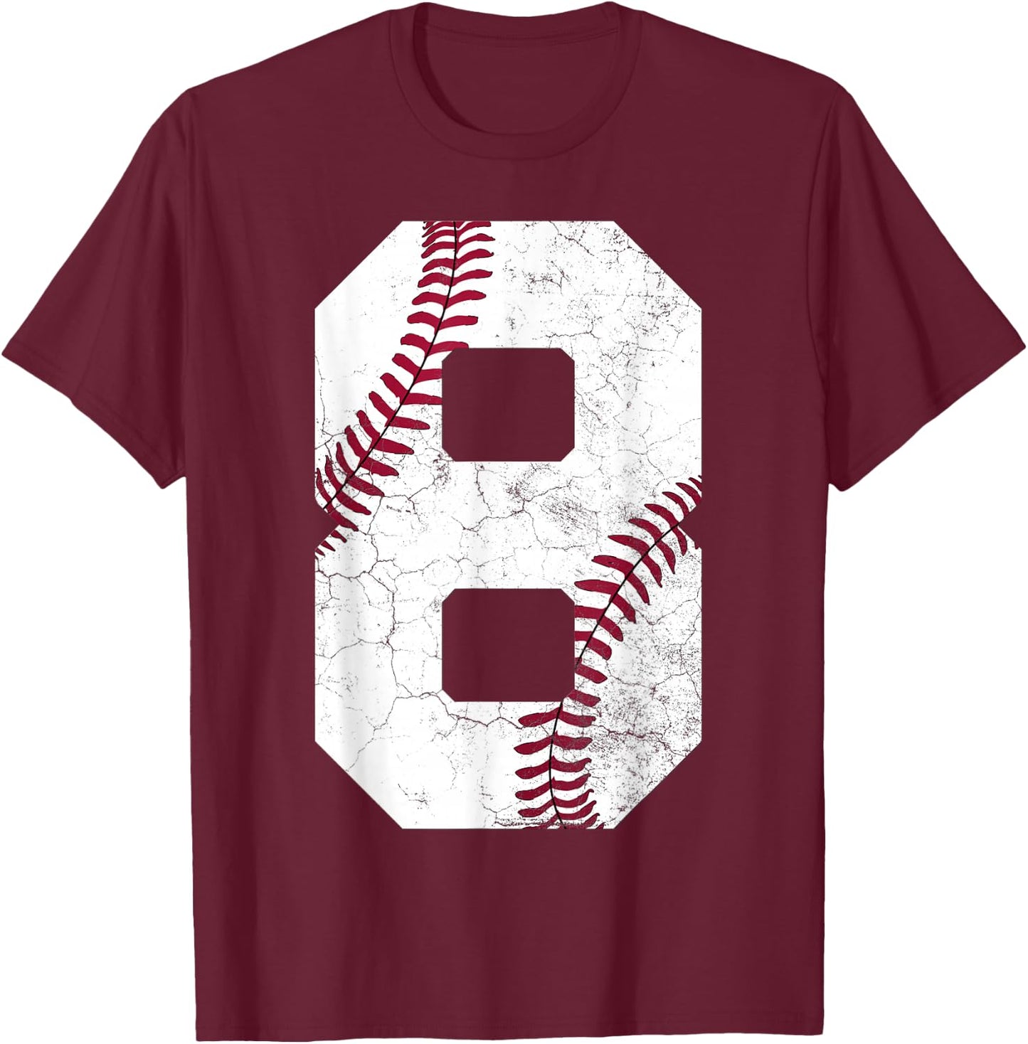 2018 8th Birthday Gift 8 Years Old Baseball Eighth Boys Kids T-Shirt - T-Shirt | Maroon