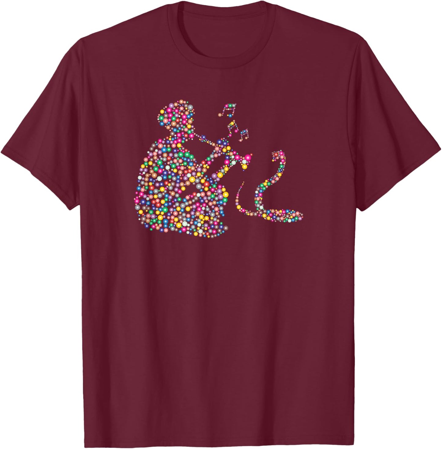 Snake Charmer, Indian Musician Funny Design T-Shirt - T-Shirt | Maroon