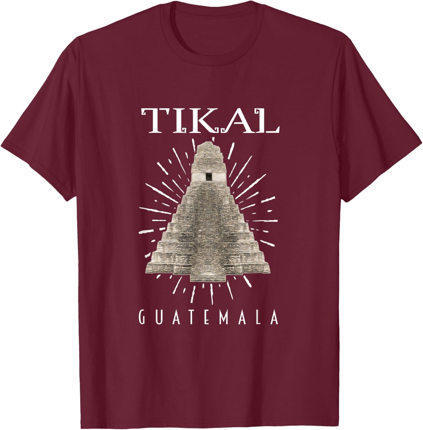 Tikal Guatemala Mayan Ruins T-Shirt - T-Shirt | Maroon
