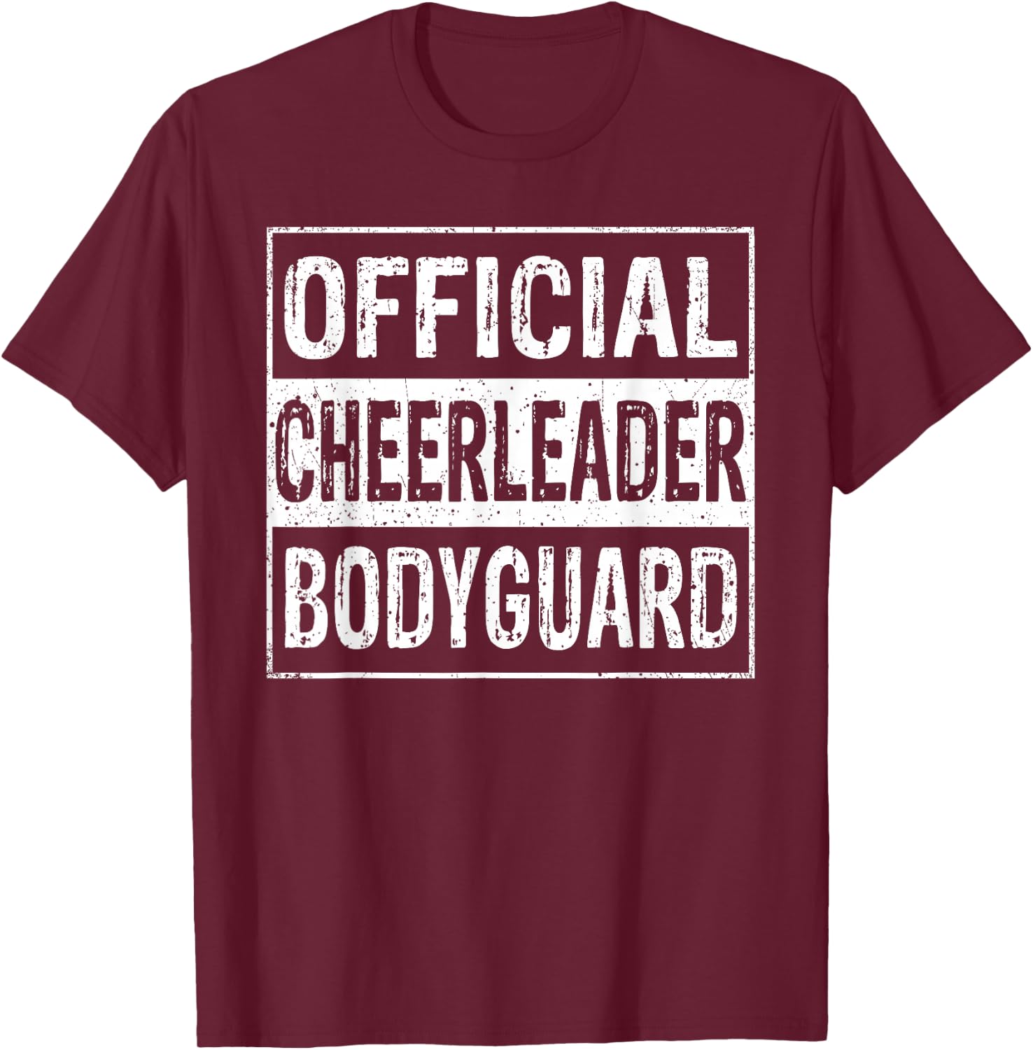 Official Cheerleader Bodyguard Cheerleading MM T-Shirt - T-Shirt | Maroon