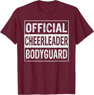 Official Cheerleader Bodyguard Cheerleading MM T-Shirt - T-Shirt | Maroon