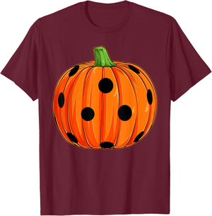 Funny Pickleball Pumpkin Happy Halloween Day Boys Men Women T-Shirt - T-Shirt | Maroon