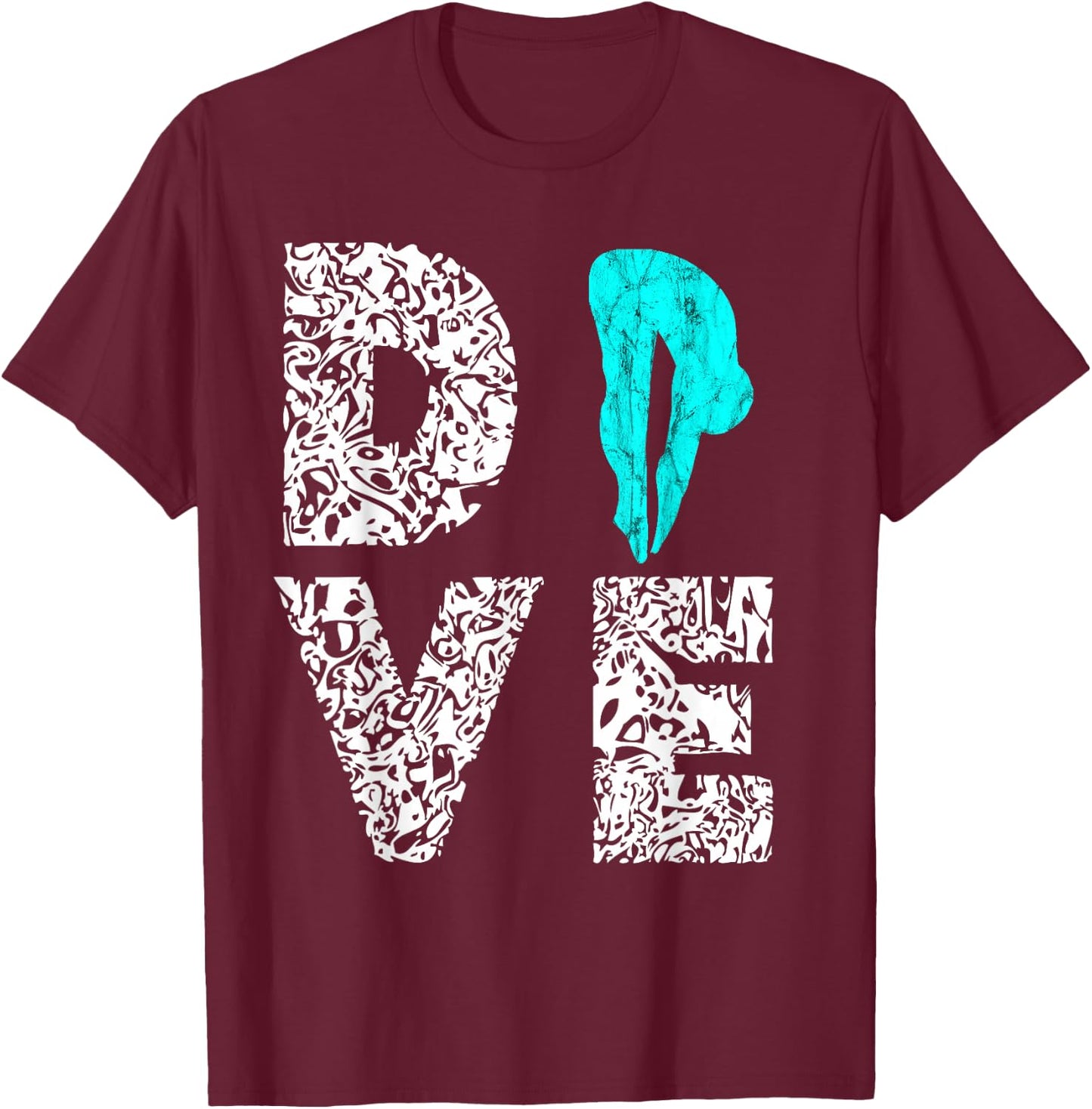 Dive Platform Diving Board Springboard Diving Diver T-Shirt - T-Shirt | Maroon