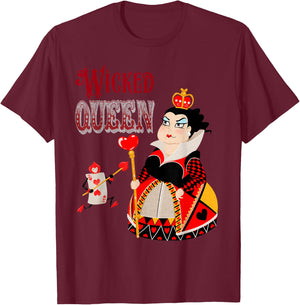 Alice in Wonderland Wicked Queen of Hearts T-Shirt - T-Shirt | Maroon