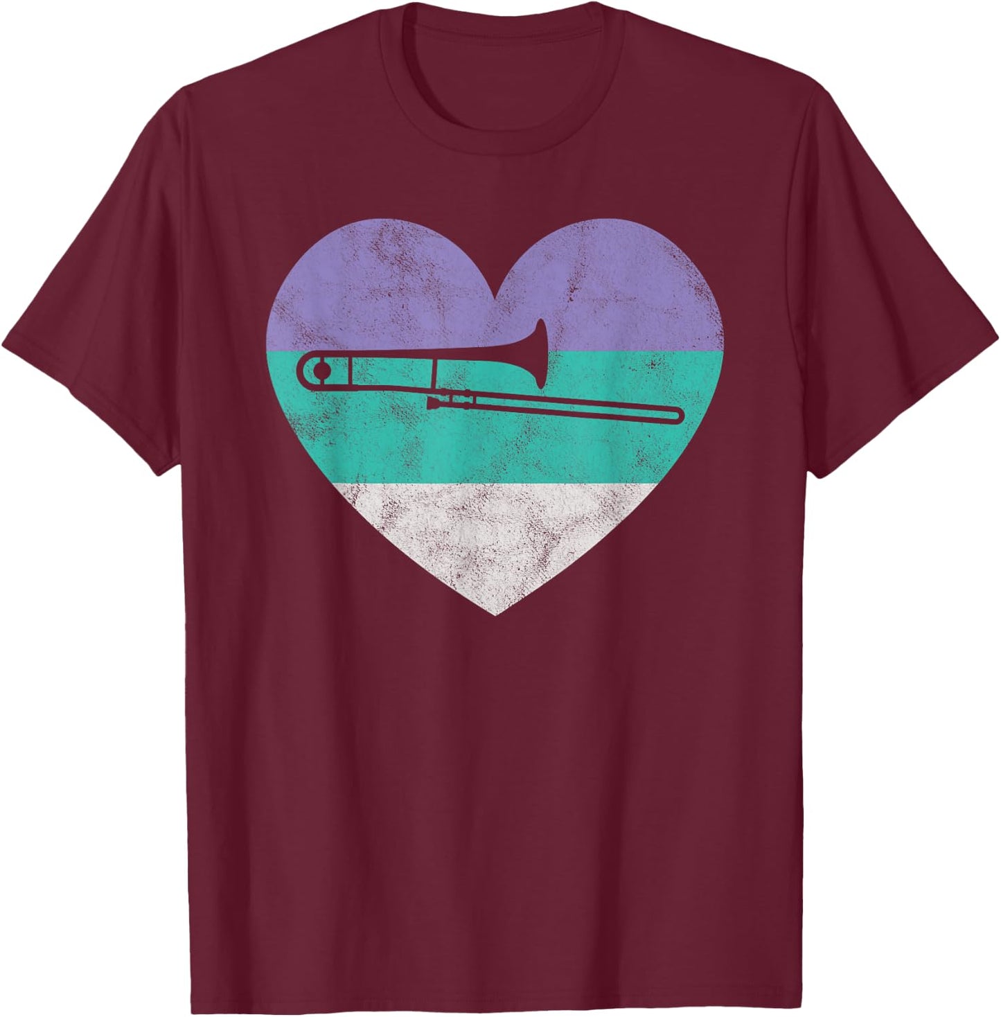 Trombone Gift Teens & Girls Retro Vintage T-Shirt - T-Shirt | Maroon