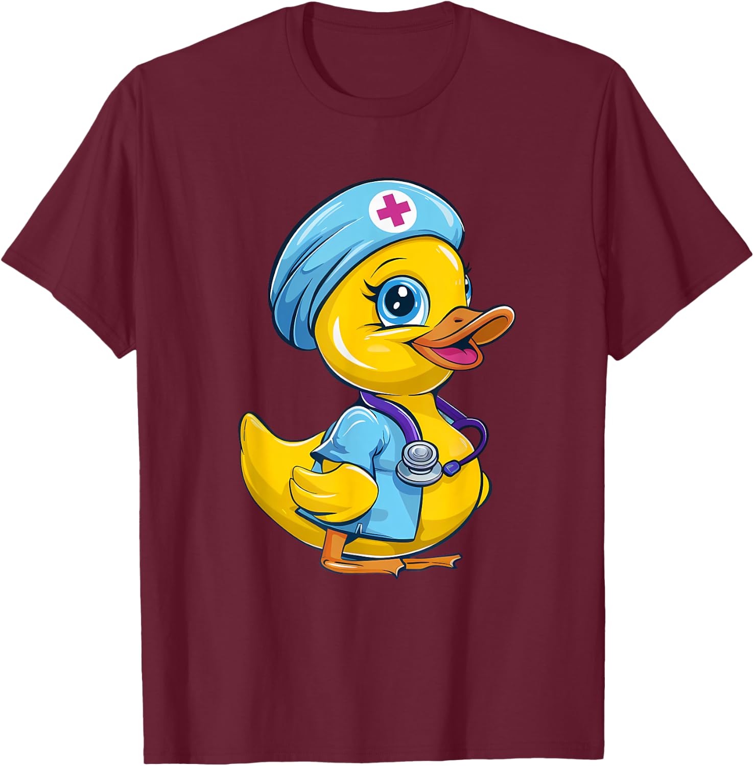 Rubber Duck Nurse Rubber Duck Lover Healthcare Nursing T-Shirt - T-Shirt | Maroon
