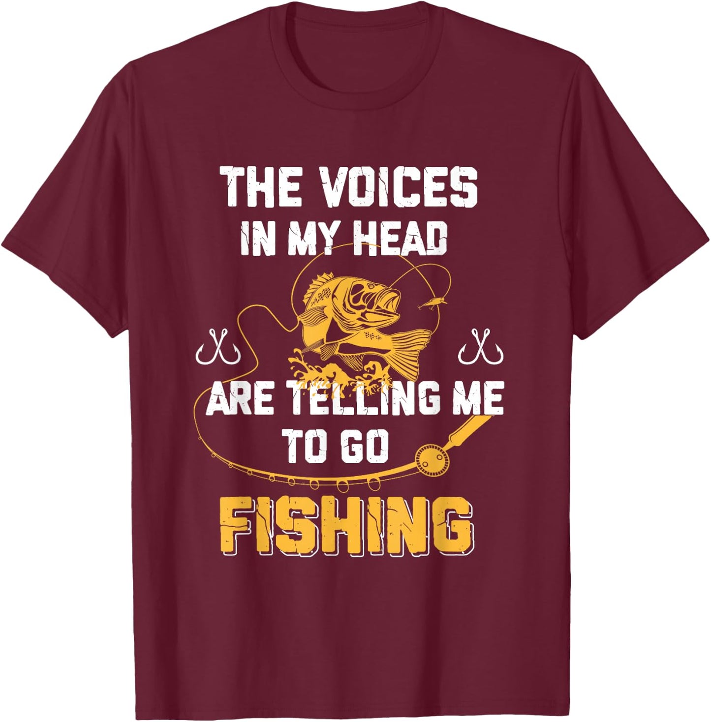 Fishing Gifts Funny Fisherman T-Shirt - T-Shirt | Maroon