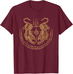 Sak Yant Tattoo Thailand T-Shirt - T-Shirt | Maroon