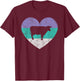 Dairy Cow Gift Shirt & Girls Retro Cute T-Shirt - T-Shirt | Maroon
