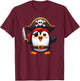 Pirate Penguin T-Shirt - T-Shirt | Maroon