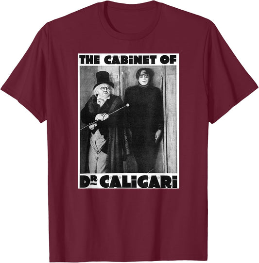 Dr Caligari Halloween Monster Poster Vintage Horror Movie T-Shirt - T-Shirt | Maroon