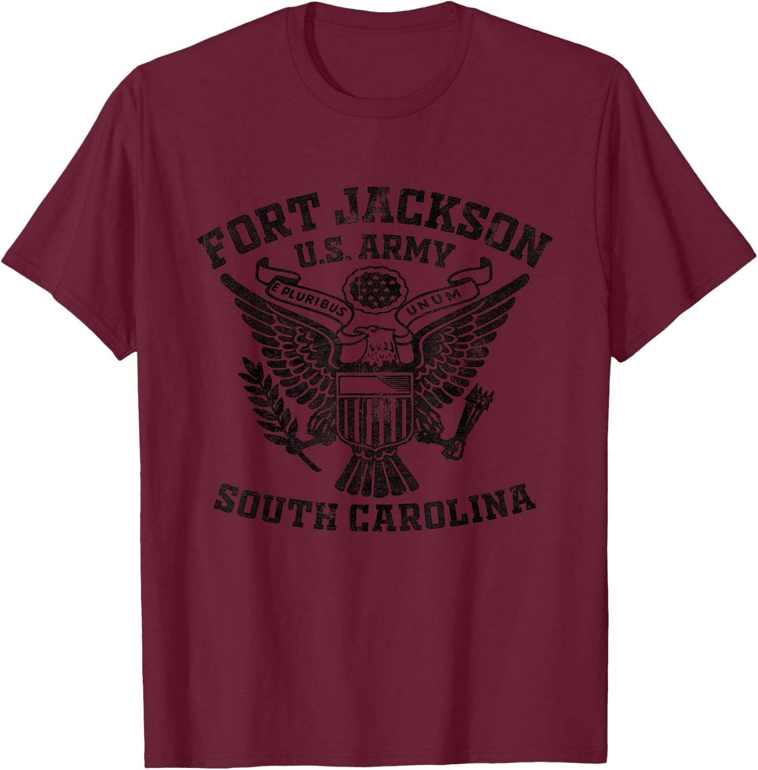 Fort Jackson US Military Base South Carolina SC Ft Jackson T-Shirt - T-Shirt | Maroon